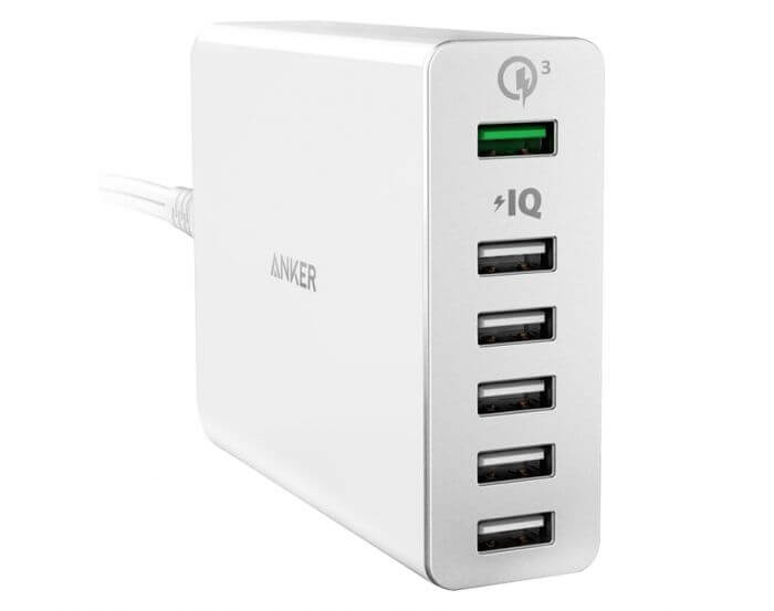 Anker PowerPort+ 6 Ports 60W With Quick Charge 3.0 Charging Station Corporate Gifts Singapore