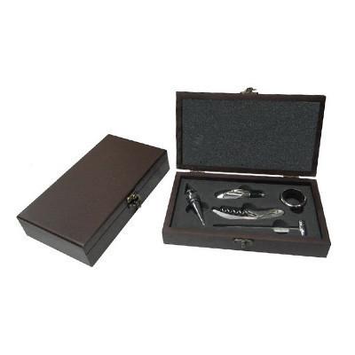 Wine Set with wooden gift Box (5pcs) Corporate Gifts Singapore