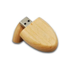 Wooden Oval Shaped USB Flash Drive Corporate Gifts Singapore