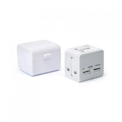 Worldwide Travel Adaptor With 2 USB Hub and Case Corporate Gifts Singapore