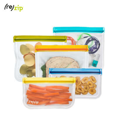 Rezip 5-piece Lay-Flat Starter Leakproof Reusable Storage Bag Kit - multicolor Corporate Gifts Singapore