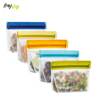 Rezip Stand-Up 1-cup | 8-ounce Leakproof Reusable Storage Bag 5-pack Corporate Gifts Singapore