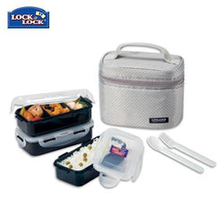 Lock & Lock 3-tier BPA Free Lunch Box with Cutlery Corporate Gifts Singapore