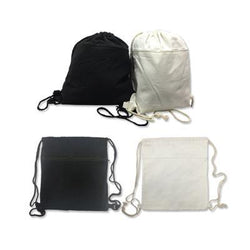 Cotton Canvas Drawstring Bag with Zip Compartment Corporate Gifts Singapore